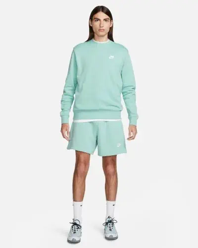 Felpa Nike Sportswear verde e bianca da uomo BV2662 309 EKINSPORT