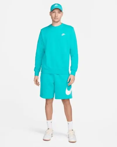 Men s Nike Sportswear Club Fleece Turquoise Sweatshirt EKINSPORT