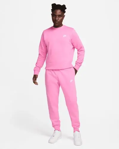Sweat shirt Nike Sportswear Club Fleece Rose Blanc pour Homme EKINSPORT
