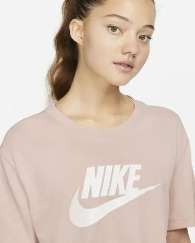 Maglietta corta Nike Sportswear Essential Crop Top Donna BV6175 601 Rosa EKINSPORT