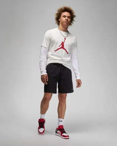 T shirt Nike Jordan White Red for Men CJ0921 133 EKINSPORT