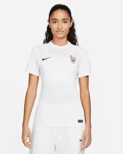 Nike FFF 2022 Frauen Stadion AuBenbereich FuBballtrikot CV5761 100 WeiB EKINSPORT