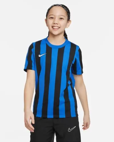 Maglia Nike a righe per Bambini della IV Divisione CW3819 463 Blu royal e nero EKINSPORT