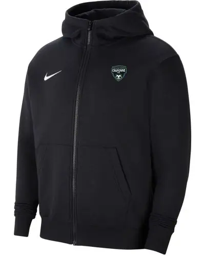 Sweat zippe a capuche Nike pour Enfant AS Craponnes CW6891 010 EKINSPORT