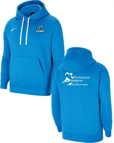 Sweat a capuche Bleu Royal pour Homme Val d Europe Montevrain Athletisme EKINSPORT