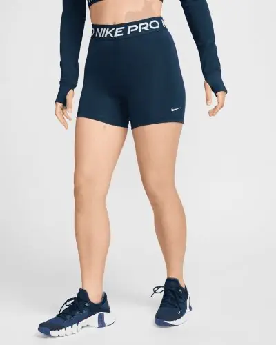 Women s Nike Pro Blue White Short EKINSPORT