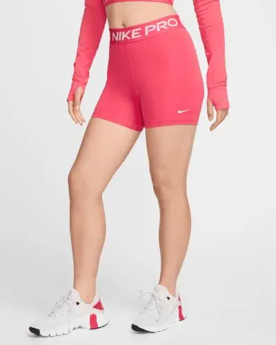 Women s Nike Pro Pink White Short EKINSPORT