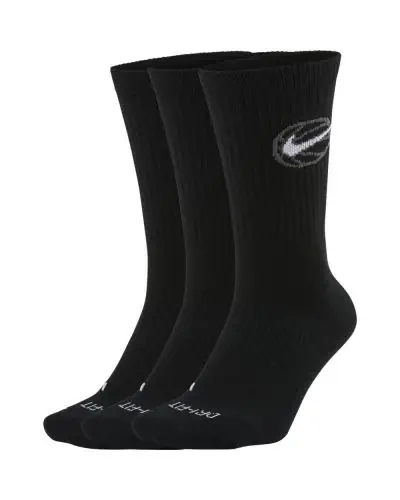 Calzini da basket Nike Everyday Crew 3 Pack DA2123 010 Nero EKINSPORT