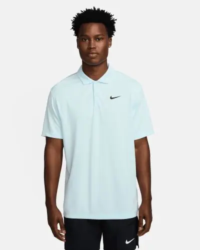 Men s NikeCourt Sky Blue Tennis Polo EKINSPORT