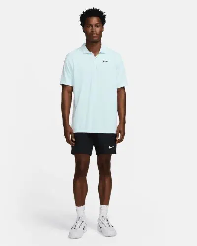 Men s NikeCourt Sky Blue Tennis Polo EKINSPORT