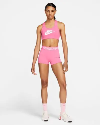 Brassiere Graphic Sports Nike Dri FIT Swoosh pour Femme DM0579 684 Rose EKINSPORT