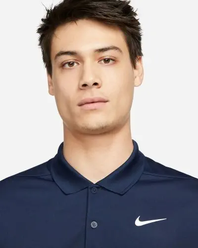 Heren Nike Dri Fit Victory Navy Lange Mouw Polo DN2344 419 EKINSPORT