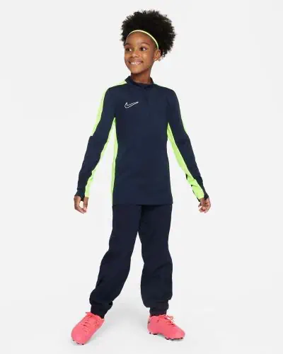 Sweat Nike Dri Fit Academy 23 pour Enfant DR1356 452 Bleu Marine Jaune Fluo EKINSPORT