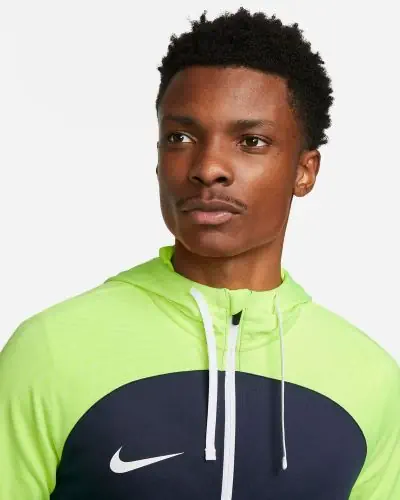 Jaqueta Nike Dri Fit Strike 23 Knit Track Jacket para homem DR2571 452 Marinho e amarelo fluorescente EKINSPORT