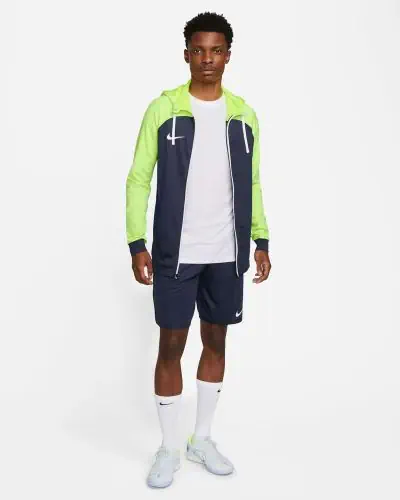 Jaqueta Nike Dri Fit Strike 23 Knit Track Jacket para homem DR2571 452 Marinho e amarelo fluorescente EKINSPORT