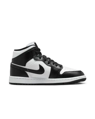Scarpe Nike Jordan 1 Mid bianche e nere da donna EKINSPORT