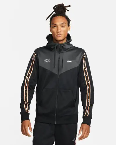 Felpa nike uomo nera con cappuccio sales