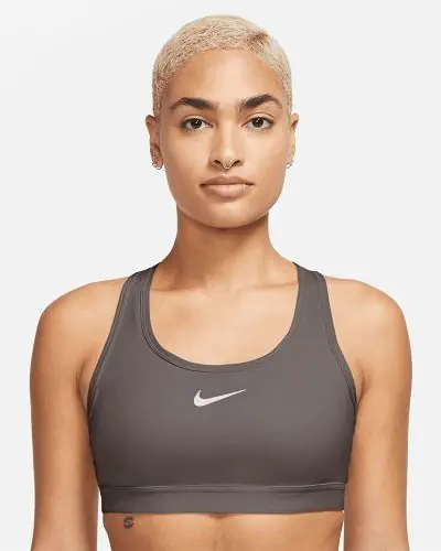 Women s Nike Swoosh Grey Bra EKINSPORT