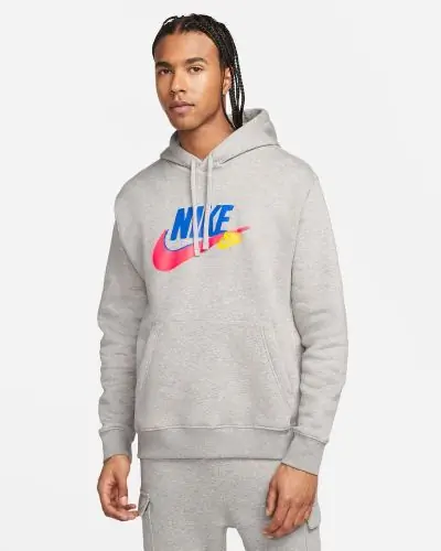 Felpa con cappuccio Nike Sportswear Standard Issue Uomo Grigio EKINSPORT
