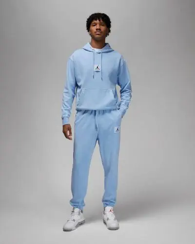 Heren Jordan Essentials Fleece gewassen blauw broek FB7298 425 EKINSPORT