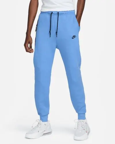Men s Nike Tech Fleece Slim Fit Sky Blue Jogging Socks EKINSPORT