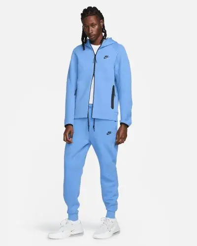 Bas de jogging Nike Tech Fleece Slim Fit Bleu Ciel pour Homme EKINSPORT