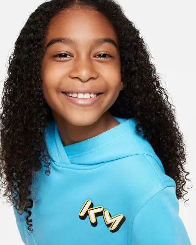 Sweat a capuche KM Bleu Ciel pour Enfant EKINSPORT