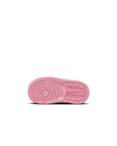Chaussures Jordan 1 Mid Blanc et Rose pour Enfant EKINSPORT