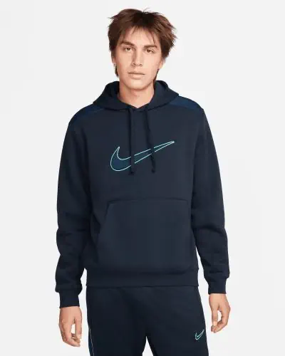 Felpa con cappuccio Nike Sportswear SP Fleece BB Uomo Blu Scuro EKINSPORT
