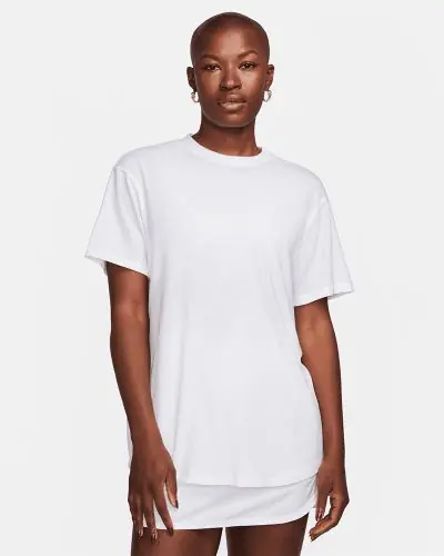 Women s Nike One Relaxed Dri FIT White T Shirt EKINSPORT