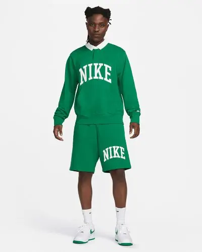 Herenpolo Nike Club Fleece met lange mouwen EKINSPORT