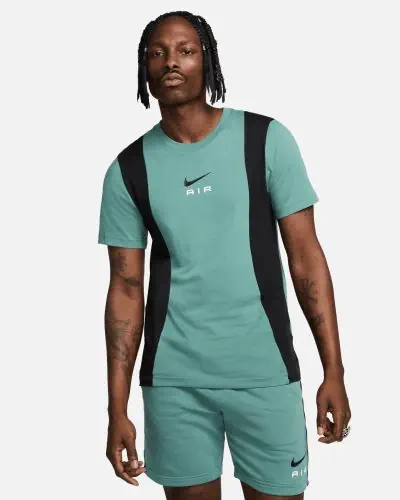 Maglietta Nike Sportswear SW Air verde e nera da uomo EKINSPORT