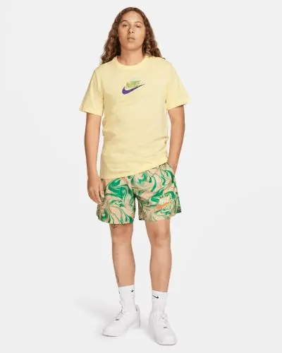 Men s Nike Sportswear Woven Green Yellow Short EKINSPORT