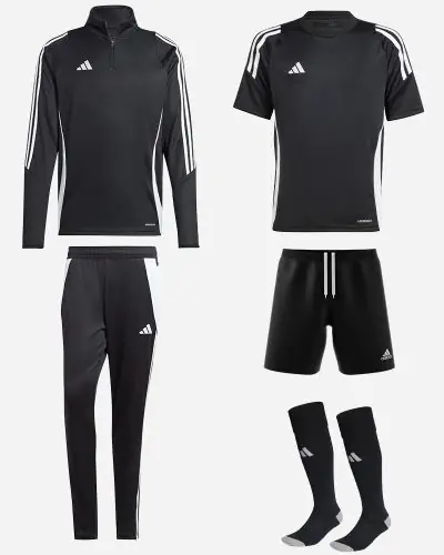 Set producten adidas Tiro 24 voor Heren. Trainingspak Jersey Korte broek Sokken 5 artikelen EKINSPORT