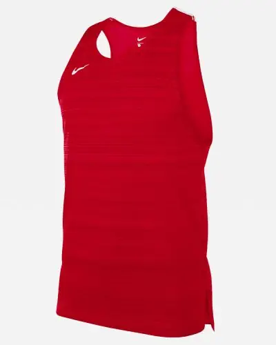 Debardeur de running Nike Dry Miler Singlet pour Homme NT0300 657 Rouge EKINSPORT