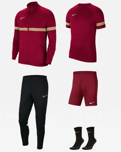 Conjunto Nike Academy 21 para Hombre. Chandal Camiseta Pantalon corto Calcetines EKINSPORT