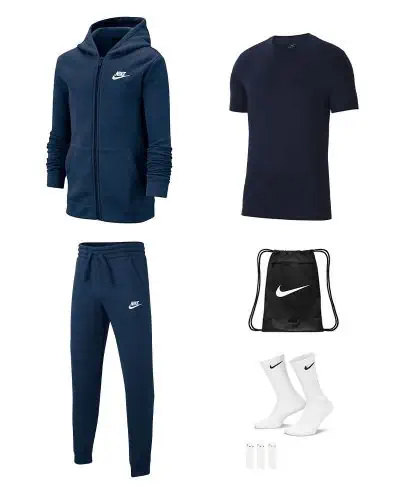 Conjunto Nike Sportswear para Nino. Conjunto de jogging Camiseta Mochila Calcetines EKINSPORT