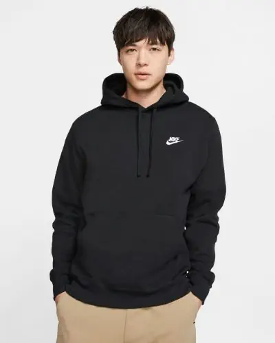 Sweat capuche Nike Fleece Sportswear pour Homme BV2654 010 Noir EKINSPORT