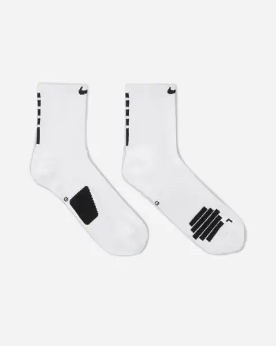 Chaussettes de Basketball Nike Elite Mid Blanc pour Homme EKINSPORT