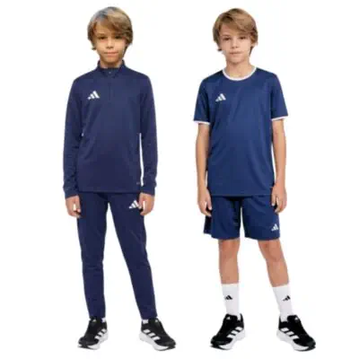 ensemble adidas entrada 26 enfant survetement zip pantalon maillot short bleu marine