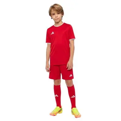 ensemble adidas entrada 26 enfant survetement maillot short chaussettes rouge