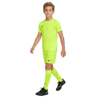 pack nike park 8 pour enfant maillot short chaussettes jaune fluo