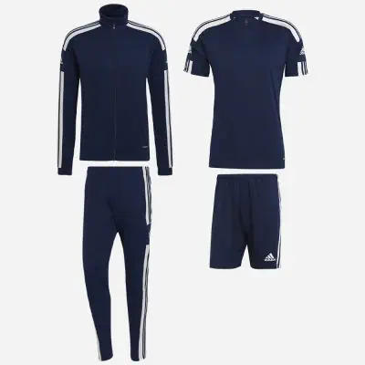 Product set adidas Squadra 21 for Men. Track suit Jersey Shorts 4 items EKINSPORT