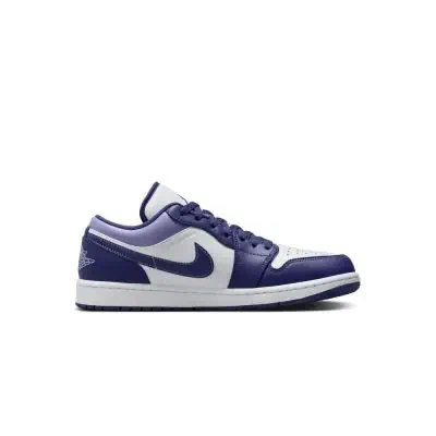 Jordan 1 Low Violet & White Men's Shoes | EKINSPORT