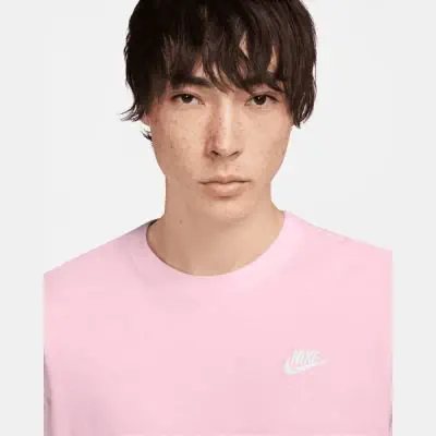 Men s Nike Sportswear Club Candy Pink T Shirt EKINSPORT