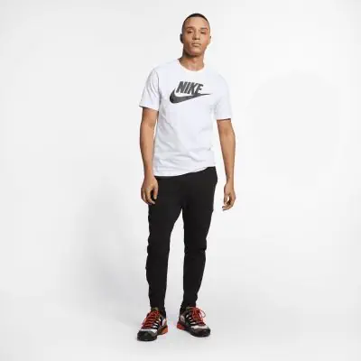 Tシャツ・カットソー Nike Sportswear Men's T-Shirt AR5005-101 Nike Men NSW Futura Icon S/S Running Shirts White Jersey Tee