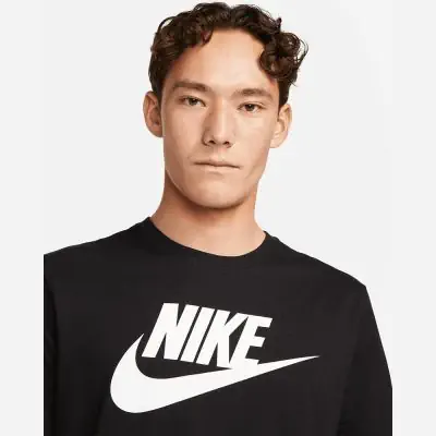 Maglietta Nike Sportswear 100 cotone da uomo AR5004 010 Nero EKINSPORT