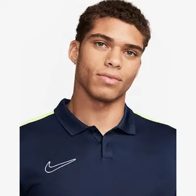 Polo Nike Academy 23 Bleu Marine Jaune Fluo pour homme