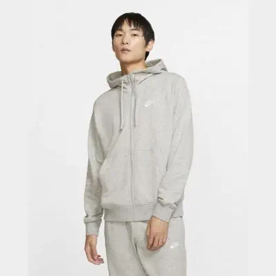 Top con zip Nike Club Sportswear Uomo BV2648-063 Grigio