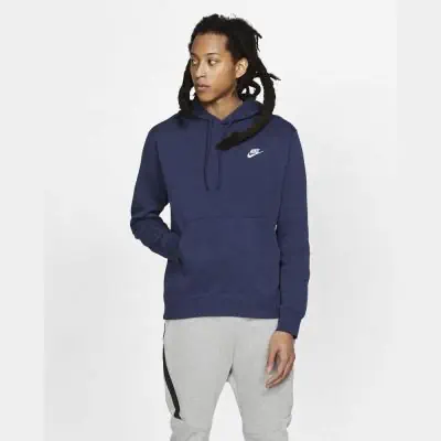 Felpa con cappuccio Nike Sportswear Club Uomo BV2654 410 Navy EKINSPORT